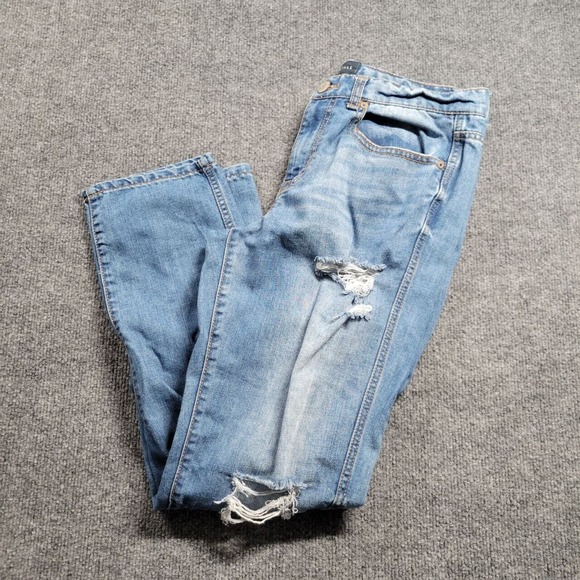 Aeropostale Jeans Womens 6 Boyfriend Blue Medium Wash Denim Distressed - Picture 1 of 12